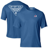 NHL Blue Colorado Avalanche Columbia PFG Terminal Tackle Omni-Shade T-Shirt