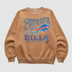 Super Bowl XXVII Trench 1992 Pullover Sweatshirt - Buffalo Bills
