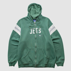 Reebok 2000s Hooded Full Zip Sweatshirt - New York Jets