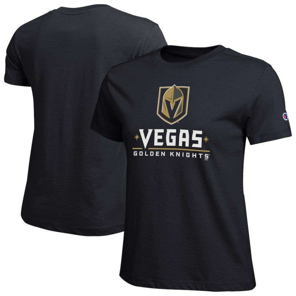 NHL Black Vegas Golden Knights Champion Women's Wordmark Lockup T-Shirt