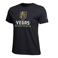 NHL Black Vegas Golden Knights Champion Women's Wordmark Lockup T-Shirt