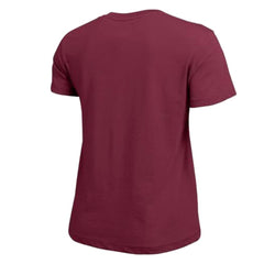 NHL Burgundy Colorado Avalanche Champion Women's Arch Mascot Logo T-Shirt