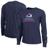NHL Navy Colorado Avalanche Champion Women's Wordmark Lockup Long Sleeve T-Shirt