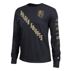NHL Black Vegas Golden Knights Champion Women's 2-Hit Long Sleeve T-Shirt