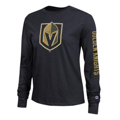 NHL Black Vegas Golden Knights Champion Women's 2-Hit Long Sleeve T-Shirt