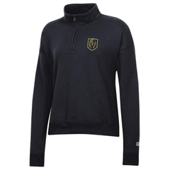NHL Black Vegas Golden Knights Champion Women's Powerblend Quarter-Zip Sweatshirt