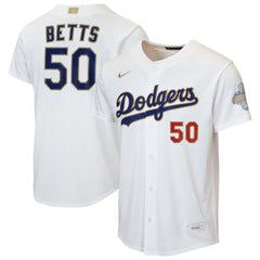 MLB Mookie Betts Los Angeles Dodgers Nike Youth 2026 Gold Collection Home Replica Jersey