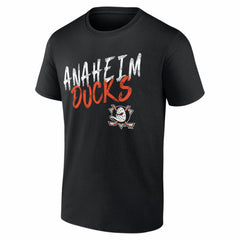 NHL Black Anaheim Ducks Hustle Personalized Name & Number T-Shirt