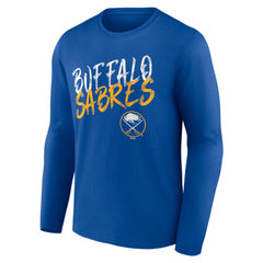 NHL Royal Buffalo Sabres Hustle Personalized Name & Number Long Sleeve T-Shirt