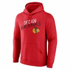 NHL Red Chicago Blackhawks Hustle Personalized Name & Number Hoodie