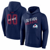NHL Navy Colorado Avalanche Big & Tall Hustle Personalized Name & Number Hoodie