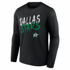 NHL Black Dallas Stars Hustle Personalized Name & Number Long Sleeve T-Shirt