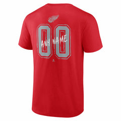 NHL Red Detroit Red Wings Big & Tall Hustle Personalized Name & Number T-Shirt