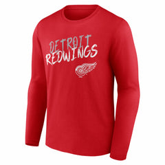 NHL Red Detroit Red Wings Hustle Personalized Name & Number Long Sleeve T-Shirt