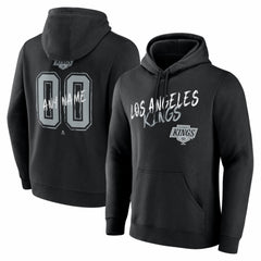 NHL Black Los Angeles Kings Big & Tall Hustle Personalized Name & Number Hoodie