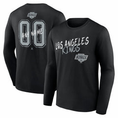 NHL Black Los Angeles Kings Hustle Personalized Name & Number Long Sleeve T-Shirt