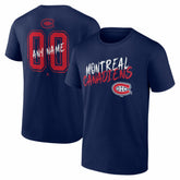 NHL Navy Montreal Canadiens Hustle Personalized Name & Number T-Shirt