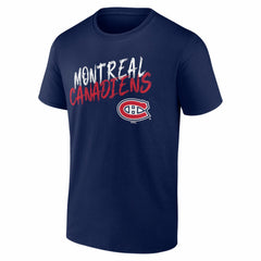 NHL Navy Montreal Canadiens Hustle Personalized Name & Number T-Shirt