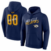 NHL Navy Nashville Predators Hustle Personalized Name & Number Hoodie