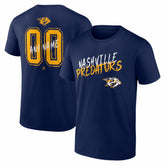 NHL Navy Nashville Predators Hustle Personalized Name & Number T-Shirt