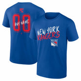 NHL Blue New York Rangers Big & Tall Hustle Personalized Name & Number T-Shirt