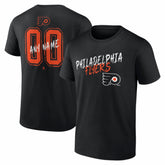 NHL Black Philadelphia Flyers Big & Tall Hustle Personalized Name & Number T-Shirt