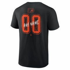 NHL Black Philadelphia Flyers Hustle Personalized Name & Number T-Shirt