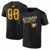 NHL Black Pittsburgh Penguins Big & Tall Hustle Personalized Name & Number T-Shirt