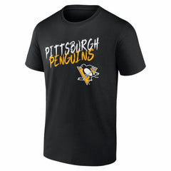 NHL Black Pittsburgh Penguins Big & Tall Hustle Personalized Name & Number T-Shirt