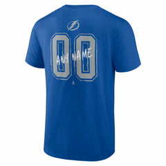 NHL Blue Tampa Bay Lightning Big & Tall Hustle Personalized Name & Number T-Shirt