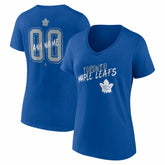 NHL Blue Toronto Maple Leafs Women's Hustle Personalized Name & Number V-Neck T-Shirt