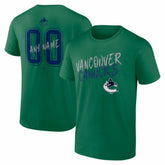 NHL Green Vancouver Canucks Hustle Personalized Name & Number T-Shirt