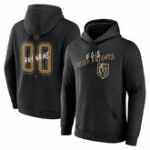 NHL Black Vegas Golden Knights Big & Tall Hustle Personalized Name & Number Hoodie