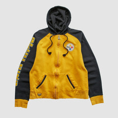 Reebok 2000s Hooded Full Zip Sweatshirt - Pittsburgh Steelers