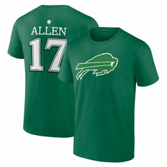Josh Allen St. Patrick's Day Icon Name & Number T-Shirt - Buffalo Bills