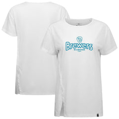 MLB Milwaukee Brewers Levelwear Women's Blue Haven Influx Cornerstone T-Shirt