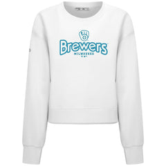 MLB Milwaukee Brewers Levelwear Women's Judd Cornerstone Cropped Sweatshirt
