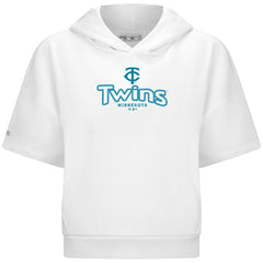 MLB Minnesota Twins Levelwear Women's Amber Short Sleeve Cornerstone Hoodie