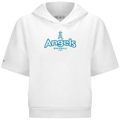 MLB Los Angeles Angels Levelwear Women's Amber Short Sleeve Cornerstone Hoodie