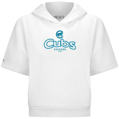 MLB Chicago Cubs Levelwear Women's Amber Short Sleeve Cornerstone Hoodie