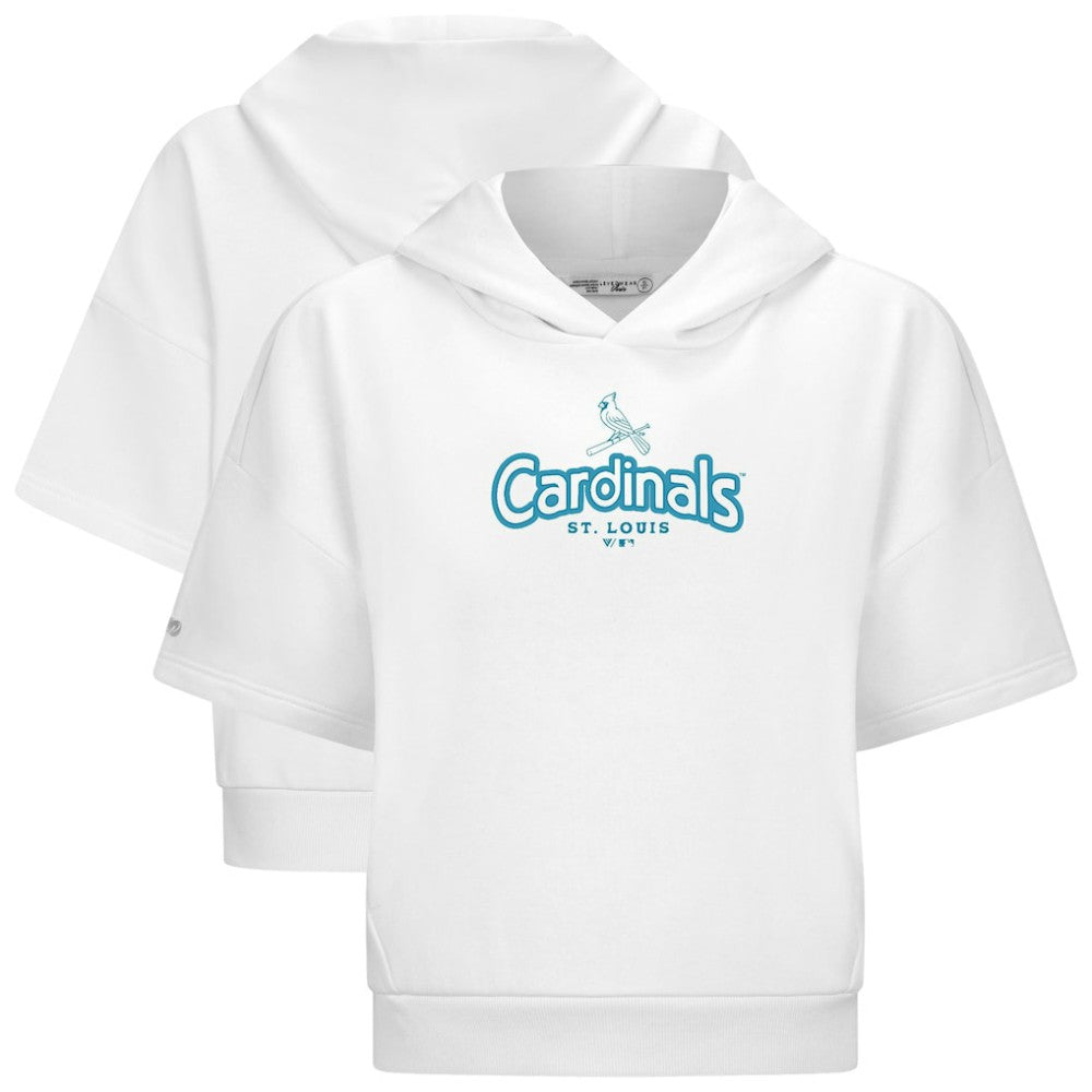 MLB St. Louis Cardinals Levelwear Women's Amber Short Sleeve Cornerstone Hoodie