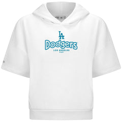 MLB Los Angeles Dodgers Levelwear Women's Amber Short Sleeve Cornerstone Hoodie