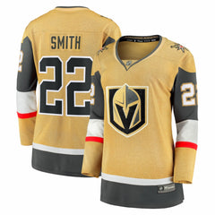 NHL Gold Cole Smith Vegas Golden Knights Fanatics Women's Home Breakaway Jersey