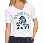 NHL White Winnipeg Jets Starter Women's Tough Puck T-Shirt