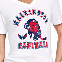 NHL White Washington Capitals Starter Women's Tough Puck T-Shirt