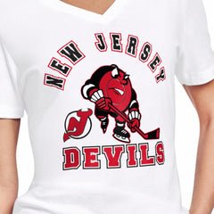 NHL White New Jersey Devils Starter Women's Tough Puck T-Shirt