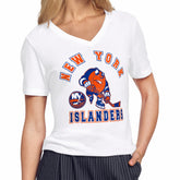 NHL White New York Islanders Starter Women's Tough Puck T-Shirt