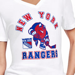 NHL White New York Rangers Starter Women's Tough Puck T-Shirt