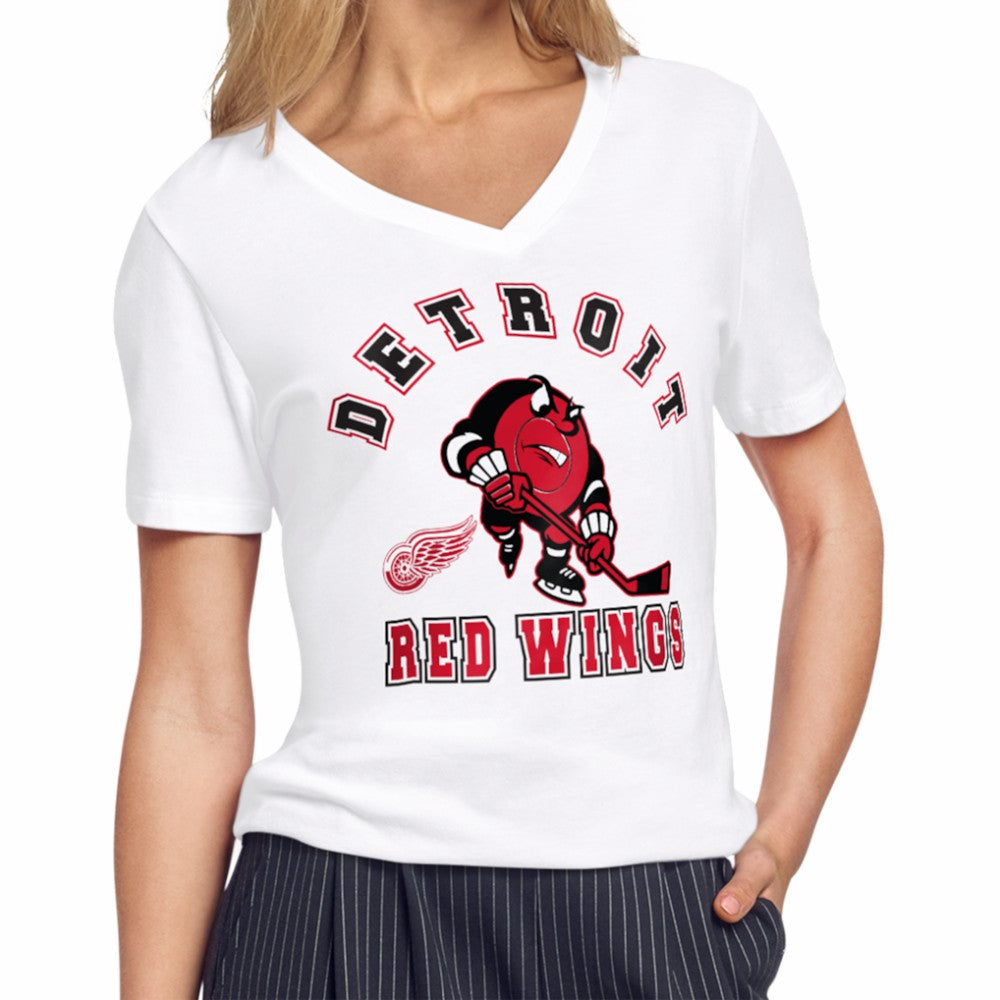 NHL White Detroit Red Wings Starter Women's Tough Puck T-Shirt