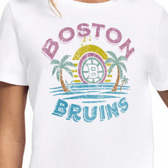 NHL White Boston Bruins Starter Women's Tonal Beach T-Shirt